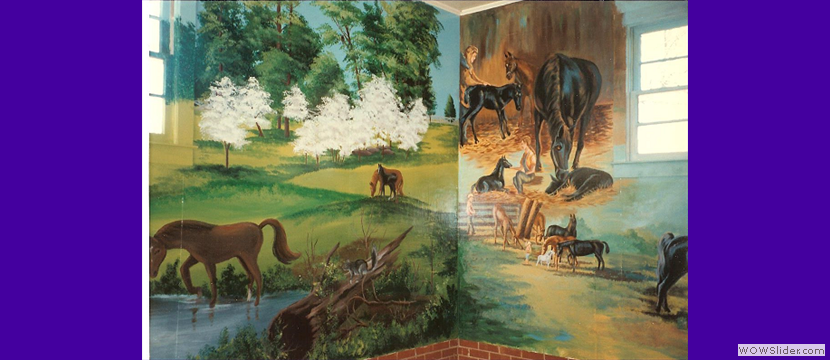 Horse mural acrylics